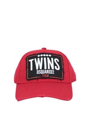 DSQUARED2: hats & caps - Used effect Twins baseball cap