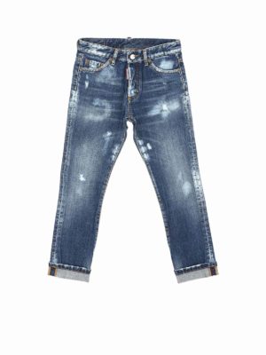 DSQUARED2: jeans - Glam Head blue vintage effect jeans