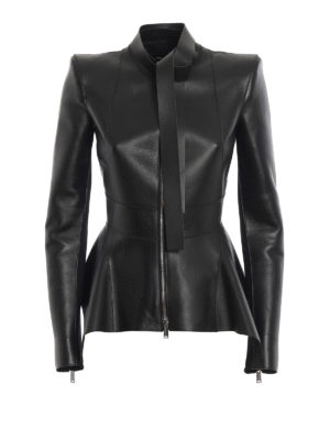 DSQUARED2: Lederjacken - Lederjacke - Schwarz