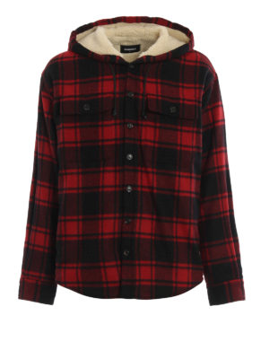 DSQUARED2: parkas - Wool blend tartan parka