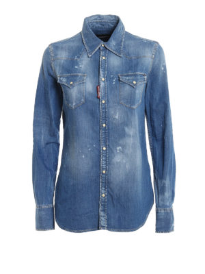 DSQUARED2: Hemden - Hemd - Jeansblau