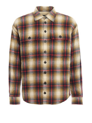 DSQUARED2: shirts - Fur effect lined tartan shirt