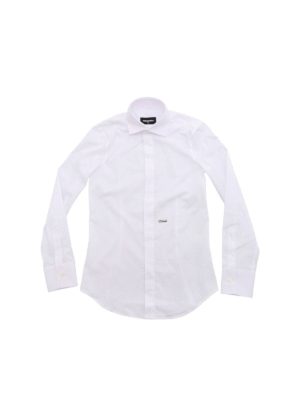 DSQUARED2: shirts - White shirt with silver logo