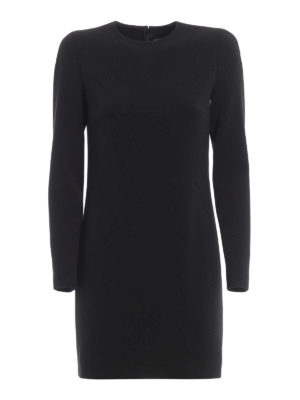 DSQUARED2: abiti corti - Abito svasato in crepe total black