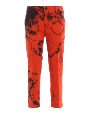 DSQUARED2: jeans skinny - Jeans Cool Girl crop effetto délavé