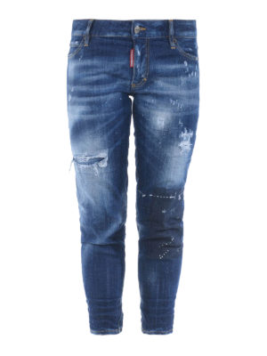DSQUARED2: jeans skinny - Jeans Super Skinny Cropped