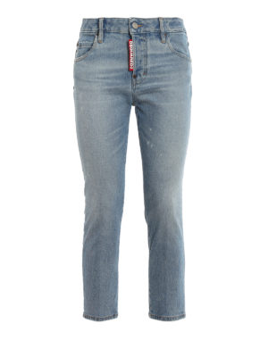 DSQUARED2: Straight Leg Jeans - Cool Girl - Helles Jeansblau