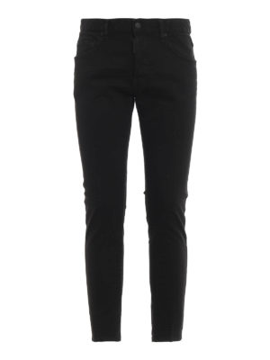 DSQUARED2: straight leg jeans - Skater black straight jeans