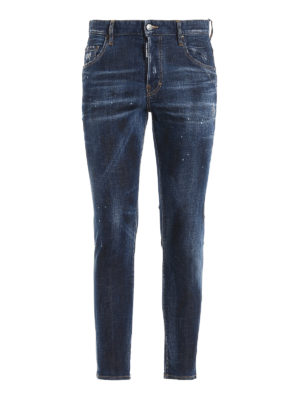 DSQUARED2: straight leg jeans - Skater distressed straight jeans