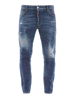 DSQUARED2: straight leg jeans - Tidy Biker bleached jeans