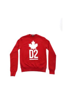 DSQUARED2: Sweatshirts & Sweaters - D2 sweatshirt in red
