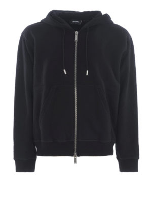 DSQUARED2: Sweatshirts & Sweaters - Logo print hooded sweatshirt