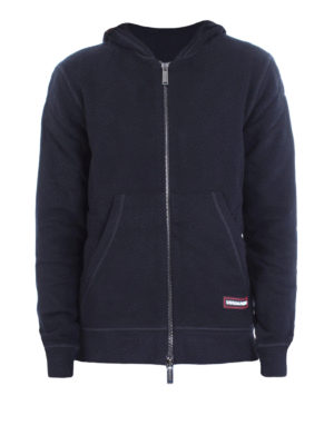 DSQUARED2: Sweatshirts & Sweaters - Rubber logo patch hoodie