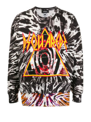 DSQUARED2: Sweatshirts & Sweaters - Tie dye cotton sweatshirt