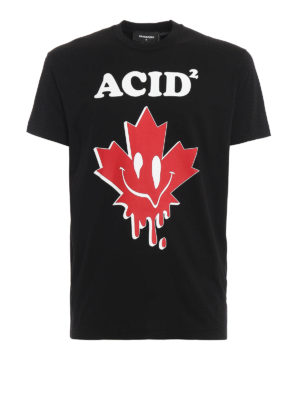 DSQUARED2: t-shirts - Acid² black T-shirt