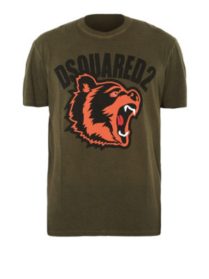 DSQUARED2: t-shirt - T-shirt con stampa Big Bear