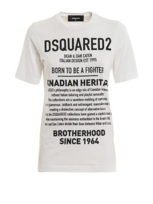 DSQUARED2: t-shirts - Canadian Heritage print detailed T-shirt