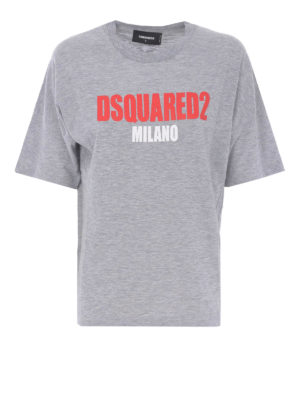 DSQUARED2: t-shirt - T-shirt melange con stampa Dsquared2 Milano