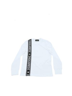 DSQUARED2: t-shirts - Logo band t-shirt in white