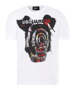 DSQUARED2: t-shirt - T-shirt con stampa Psychedelic