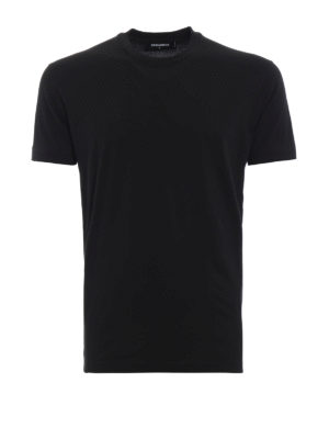 DSQUARED2: t-shirt - Classica T-shirt in cotone total black