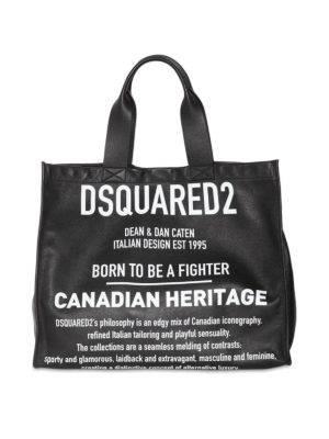 DSQUARED2: shopper - Shopper con stampa Canadian Heritage