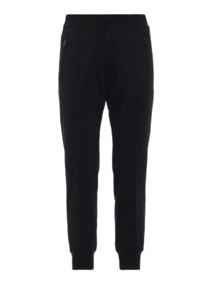 DSQUARED2: pantaloni sport - Pantaloni della tuta in misto cotone lucido