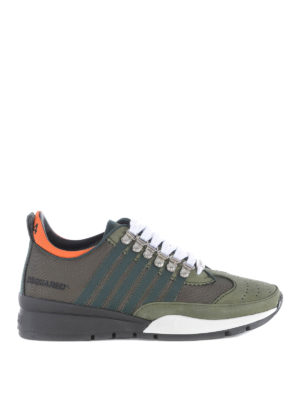 DSQUARED2: sneakers - Sneaker 251 verde militare