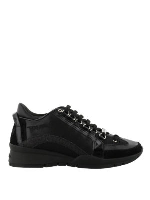 DSQUARED2: sneakers - Sneaker 251 in pelle nera