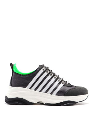 DSQUARED2: trainers - 251 grey nubuck and fabric sneakers