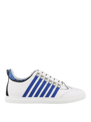 DSQUARED2: sneakers - Sneaker 251 con bande blu