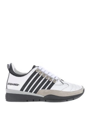 DSQUARED2: sneakers - Sneaker 251 in pelle e camoscio