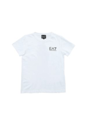 EA7 Emporio Armani: t-shirts - White EA7 print t-shirt