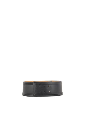 ELISABETTA FRANCHI: belts - Faux leather embossed logo belt