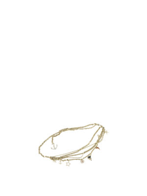 ELISABETTA FRANCHI: belts - Gold-tone charms belt