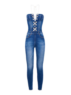 ELISABETTA FRANCHI: jumpsuits - Denim jumpsuit