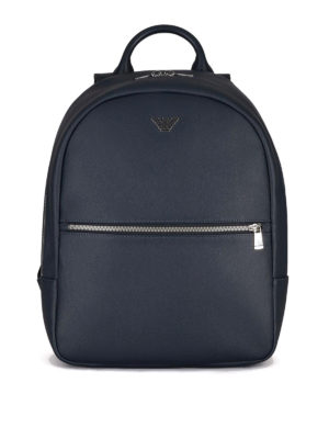 EMPORIO ARMANI: zaini - Zaino in similpelle blu