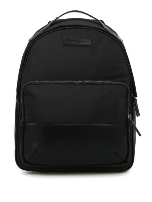 EMPORIO ARMANI: zaini - Zaino in tessuto tecnico e simil pelle
