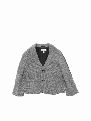 EMPORIO ARMANI: blazers - Black and white checked jacket