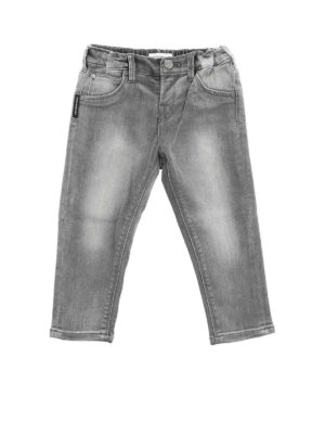 EMPORIO ARMANI: jeans - Gray jeans with elastic at the waist