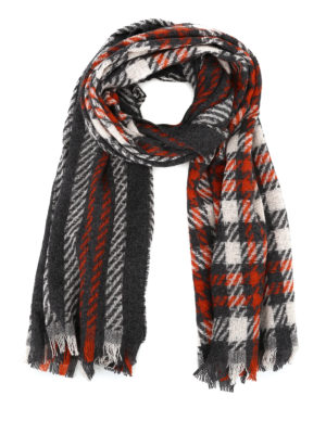 EMPORIO ARMANI: sciarpe e foulard - Sciarpa in misto lana pied-de-poule e quadri