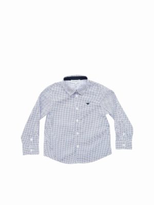 EMPORIO ARMANI: shirts - Triangles printed shirt in white