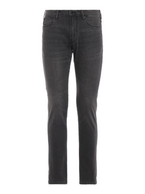 EMPORIO ARMANI: jeans skinny - Jeans effetto stone wash grigi