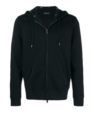 EMPORIO ARMANI: Felpe e maglie - Felpa logo con cappuccio e zip