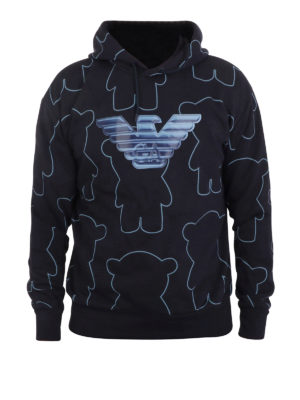EMPORIO ARMANI: Sweatshirts & Sweaters - Logo application hoodie