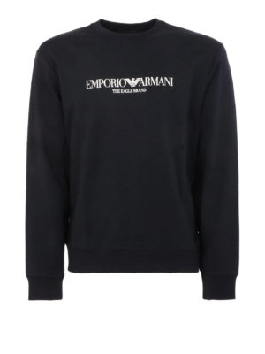 EMPORIO ARMANI: Felpe e maglie - Felpa in cotone con logo stampato