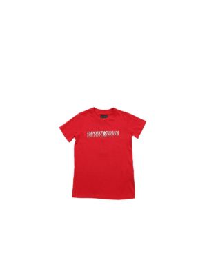 EMPORIO ARMANI: t-shirts - Emporio Armani printed t-shirt in red