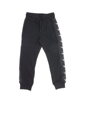 EMPORIO ARMANI: trousers - Black sweat pants with logo