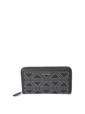 EMPORIO ARMANI: wallets & purses - Studded zip around wallet