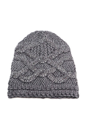 ERMANNO SCERVINO: berretti - Berretto in misto lana con cristalli
